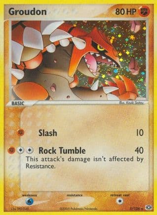 Groudon - 005/106 — EX Emerald Pokémon TCG card by Kouki Saitou