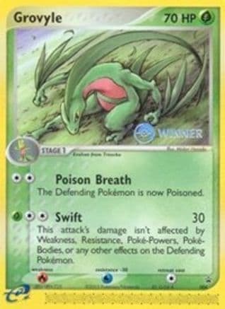 Grovyle - 004 (e-League) [Winner] — Nintendo Promos Pokémon TCG card by Midori Harada