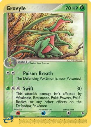Grovyle - 31/109 — Ruby and Sapphire Pokémon TCG card by Miki Tanaka