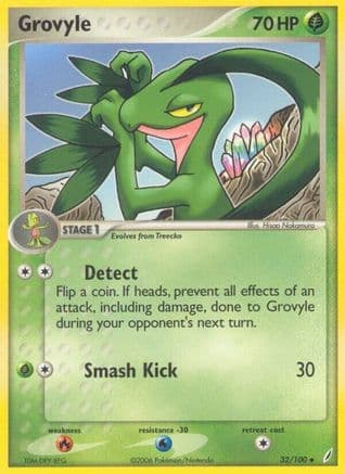 Grovyle — Crystal Guardians Pokémon TCG card by Hisao Nakamura