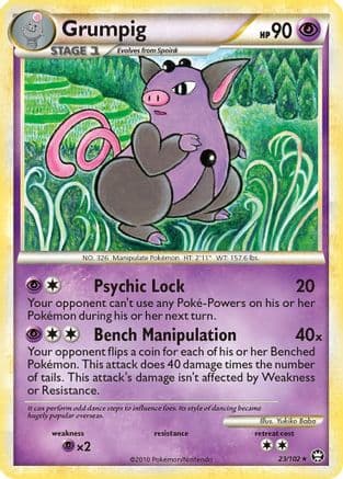 Grumpig — Triumphant Pokémon TCG card by Yukiko Baba