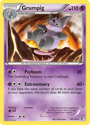 Grumpig — Boundaries Crossed Pokémon TCG card by Ken Sugimori