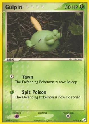 Gulpin — EX Hidden Legends Pokémon TCG card by Yuka Morii
