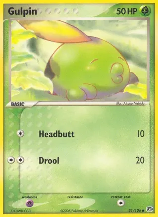 Gulpin — EX Emerald Pokémon TCG card by Atsuko Nishida