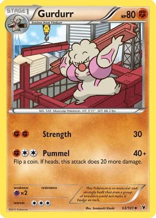 Gurdurr — Noble Victories Pokémon TCG card by Sumiyoshi Kizuki