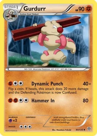 Gurdurr — Plasma Storm Pokémon TCG card by Masakazu Fukuda
