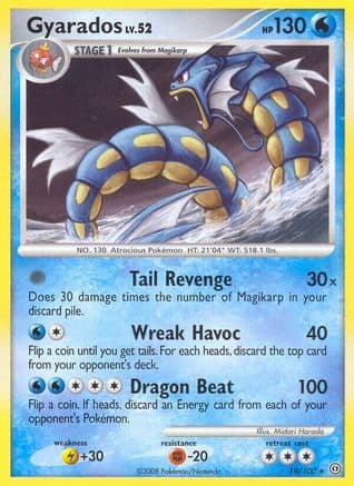 Gyarados — Stormfront Pokémon TCG card by Midori Harada