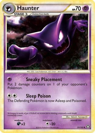 Haunter — Triumphant Pokémon TCG card by Takashi Yamaguchi