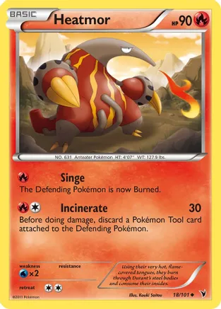 Heatmor — Noble Victories Pokémon TCG card by Kouki Saitou