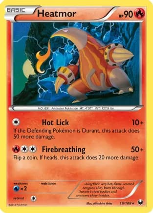 Heatmor — Dark Explorers Pokémon TCG card by Minahamu