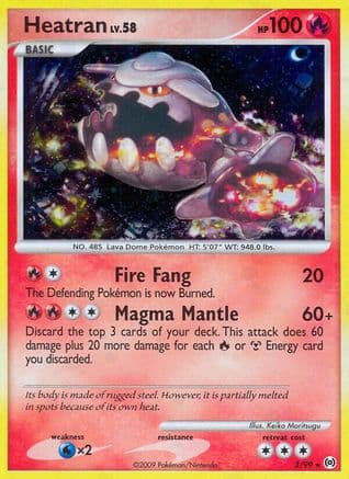 Heatran — Arceus Pokémon TCG card by Keiko Moritsugu