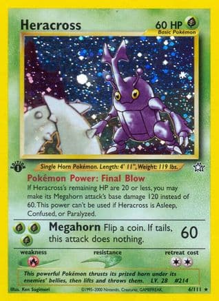 Heracross — Neo Genesis Pokémon TCG card by GOSSAN