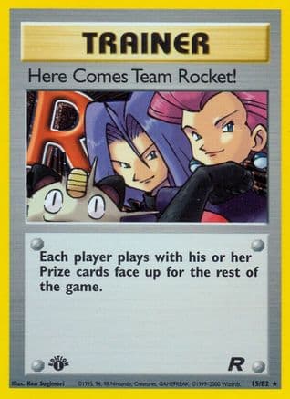 Here Comes Team Rocket! (15) — Team Rocket Pokémon TCG card by Ken Sugimori