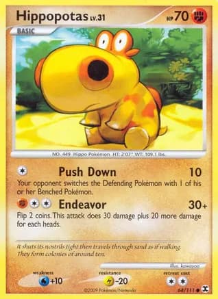 Hippopotas — Rising Rivals Pokémon TCG card by kawayoo