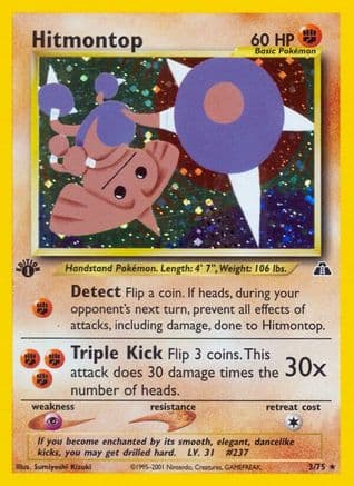 Hitmontop (3) — Neo Discovery Pokémon TCG card by Sumiyoshi Kizuki