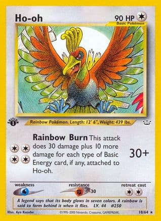 Ho-oh (18) — Neo Revelation Pokémon TCG card by Aya Kusube