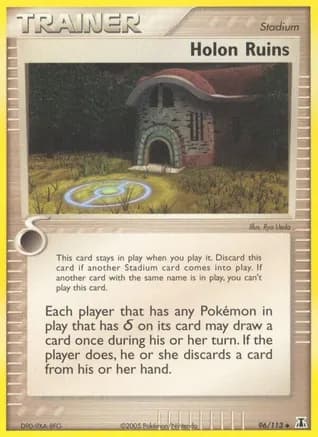 Holon Ruins — EX Delta Species Pokémon TCG card by Ryo Ueda