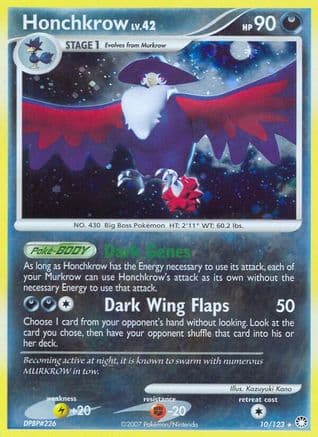 Honchkrow — Mysterious Treasures Pokémon TCG card by Kazuyuki Kano