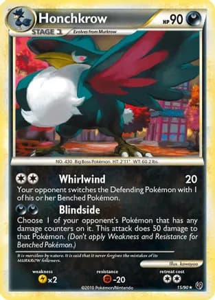 Honchkrow (15) — Undaunted Pokémon TCG card by kawayoo