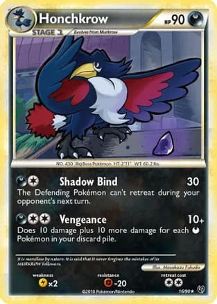 Honchkrow (16) — Undaunted Pokémon TCG card by Masakazu Fukuda