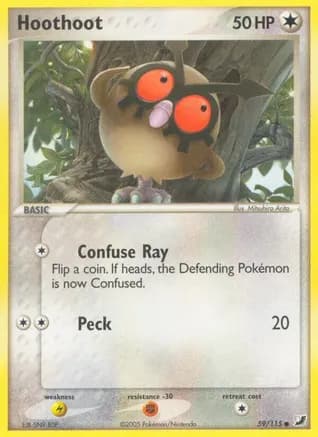 Hoothoot — EX Unseen Forces Pokémon TCG card by Mitsuhiro Arita
