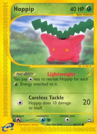 Hoppip — Aquapolis Pokémon TCG card by Yuka Morii