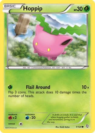 Hoppip — Dragons Exalted Pokémon TCG card by Yukiko Baba