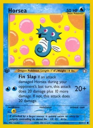Horsea — Neo Genesis Pokémon TCG card by Miki Tanaka