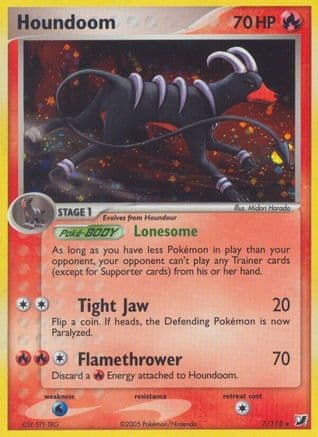 Houndoom — EX Unseen Forces Pokémon TCG card by Midori Harada