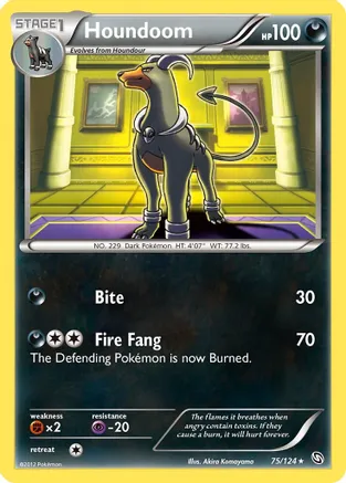 Houndoom — Dragons Exalted Pokémon TCG card by Akira Komayama