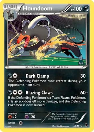 Houndoom — Plasma Blast Pokémon TCG card by Shin Nagasawa