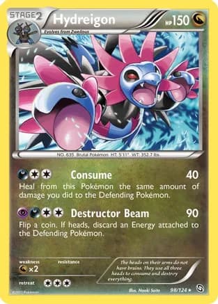 Hydreigon (98) — Dragons Exalted Pokémon TCG card by Naoki Saito
