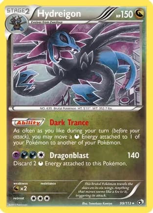 Hydreigon — Legendary Treasures Pokémon TCG card by Tomokazu Komiya