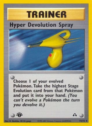 Hyper Devolution Spray — Neo Discovery Pokémon TCG card by K. Hoshiba, CR CG gangs
