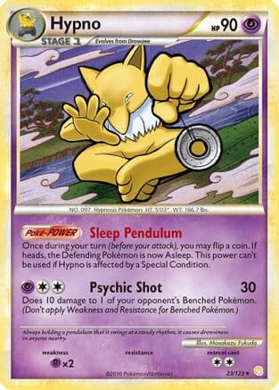 Hypno — HeartGold SoulSilver Pokémon TCG card by Masakazu Fukuda