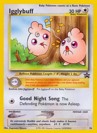 Igglybuff — WoTC Promo Pokémon TCG card by Kagemaru Himeno