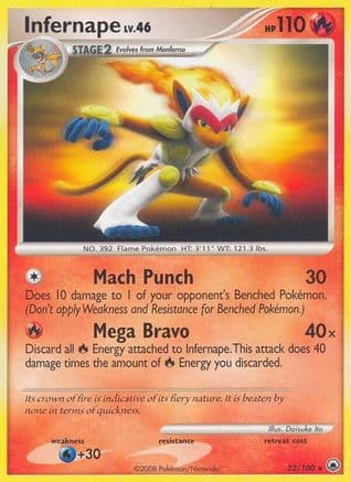 Infernape — Majestic Dawn Pokémon TCG card by Daisuke Ito