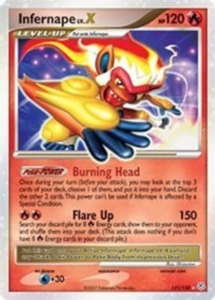 Infernape LV.X — Diamond and Pearl Pokémon TCG card by Shizurow