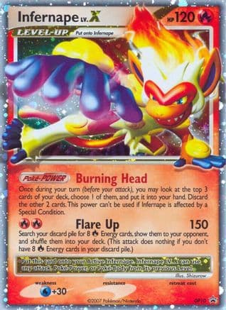 Infernape LV.X - DP10 — Diamond and Pearl Promos Pokémon TCG card by Shizurow