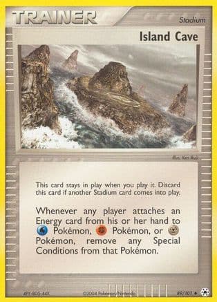 Island Cave — EX Hidden Legends Pokémon TCG card by Ken Ikuji
