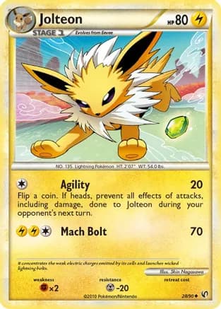 Jolteon — Undaunted Pokémon TCG card by Shin Nagasawa