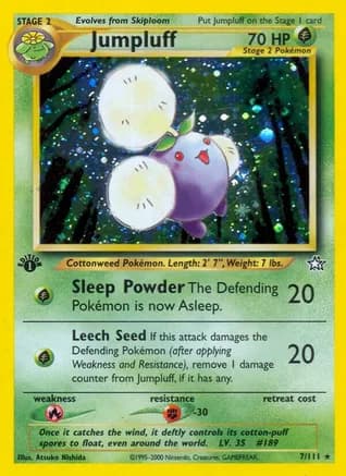 Jumpluff — Neo Genesis Pokémon TCG card by Atsuko Nishida