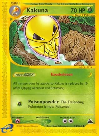 Kakuna — Skyridge Pokémon TCG card by Hisao Nakamura