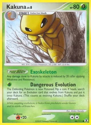 Kakuna — Rising Rivals Pokémon TCG card by Midori Harada