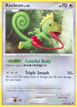 Kecleon — Rising Rivals Pokémon TCG card by Midori Harada