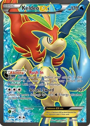 Keldeo EX (142 Full Art) — Pokémon TCG card