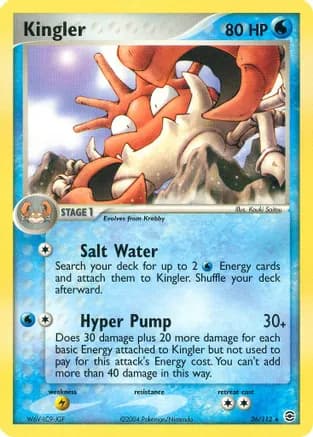 Kingler — EX FireRed & LeafGreen Pokémon TCG card by Kouki Saitou