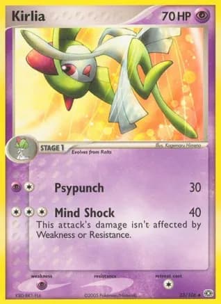 Kirlia — EX Emerald Pokémon TCG card by Kagemaru Himeno