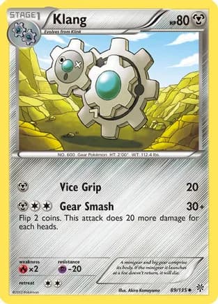 Klang — Plasma Storm Pokémon TCG card by Akira Komayama