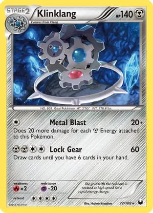 Klinklang — Dark Explorers Pokémon TCG card by Hajime Kusajima